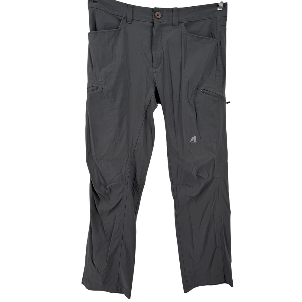 Eddie Bauer First Ascent Guide Pants Men 38x32 Gray Stretch Hiking Outdoor Trail